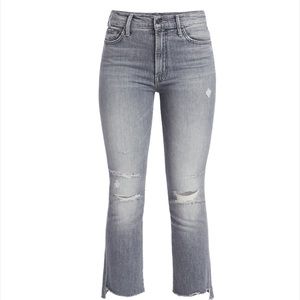 MOTHER The Insider High Rise Crop Step Fray Hem Jeans. 30, NWT